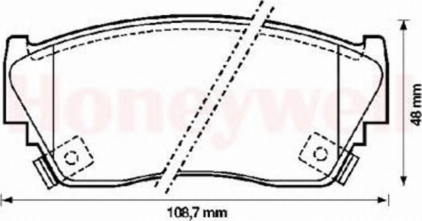 BENDIX 572210B - Комплект спирачно феродо, дискови спирачки vvparts.bg