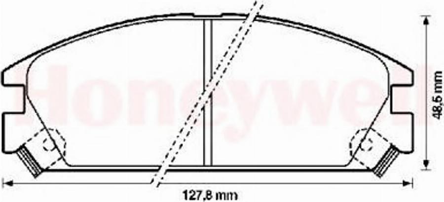 BENDIX 572288B - Комплект спирачно феродо, дискови спирачки vvparts.bg