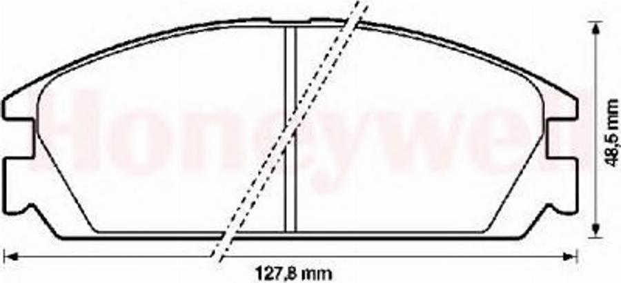 BENDIX 572287B - Комплект спирачно феродо, дискови спирачки vvparts.bg