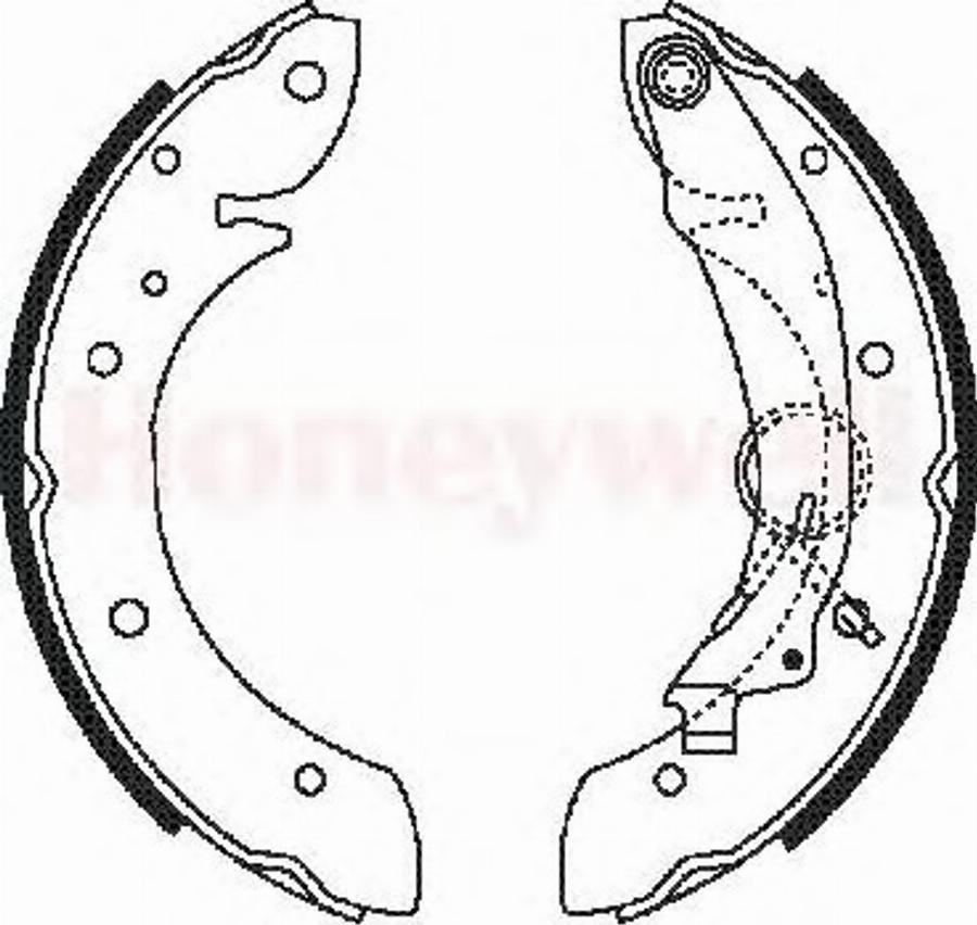 BENDIX 362382 B - Комплект спирачна челюст vvparts.bg