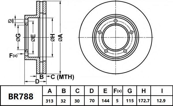 Oyodo DBA788SL - Спирачен диск vvparts.bg