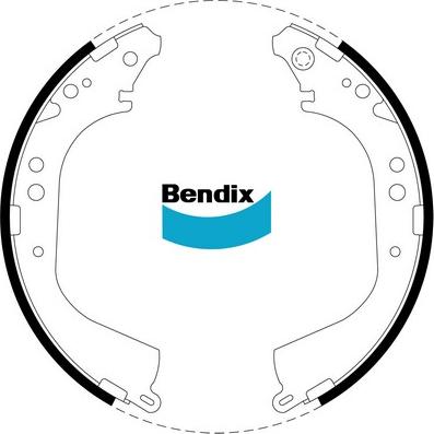 Bendix-AU BS1414 - Комплект спирачна челюст vvparts.bg