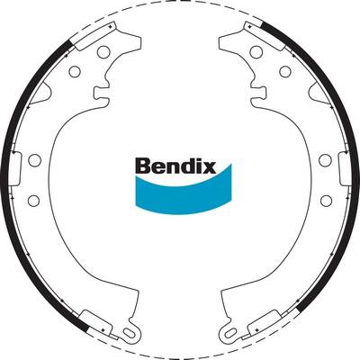 Bendix-AU BS1747 - Комплект спирачна челюст vvparts.bg