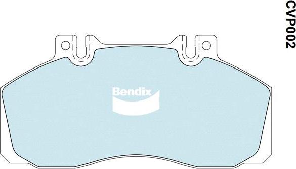 Bendix-AU CVP002 PT - Комплект спирачно феродо, дискови спирачки vvparts.bg