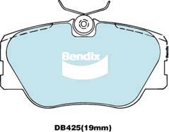 Bendix-AU DB425 EURO+ - Комплект спирачно феродо, дискови спирачки vvparts.bg