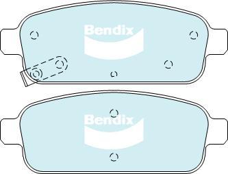 Bendix-AU DB1990 GCT - Комплект спирачно феродо, дискови спирачки vvparts.bg