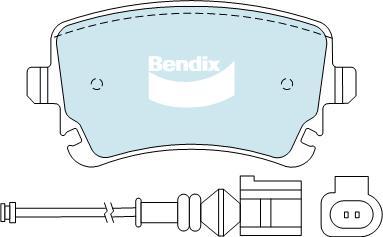 Bendix-AU DB1956 HD - Комплект спирачно феродо, дискови спирачки vvparts.bg