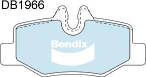 Bendix-AU DB1966 HD - Комплект спирачно феродо, дискови спирачки vvparts.bg