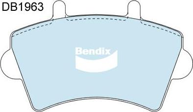 Bendix-AU DB1963 HD - Комплект спирачно феродо, дискови спирачки vvparts.bg