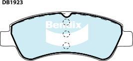 Bendix-AU DB1923 EURO+ - Комплект спирачно феродо, дискови спирачки vvparts.bg