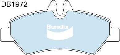 Bendix-AU DB1972 EURO+ - Комплект спирачно феродо, дискови спирачки vvparts.bg