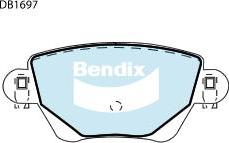 Bendix-AU DB1697 GCT - Комплект спирачно феродо, дискови спирачки vvparts.bg