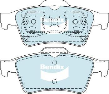 Bendix-AU DB1665 EURO+ - Комплект спирачно феродо, дискови спирачки vvparts.bg