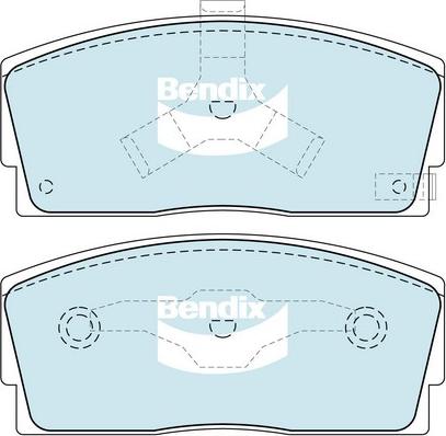 Bendix-AU DB1125 GCT - Комплект спирачно феродо, дискови спирачки vvparts.bg