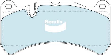 Bendix-AU DB1845 SRT - Комплект спирачно феродо, дискови спирачки vvparts.bg