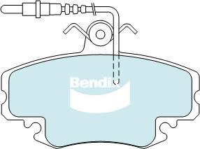 Bendix-AU DB1711 GCT - Комплект спирачно феродо, дискови спирачки vvparts.bg