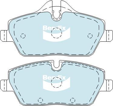 Bendix-AU DB1782 EURO+ - Комплект спирачно феродо, дискови спирачки vvparts.bg