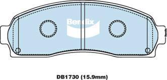 Bendix-AU DB1730 -4WD - Комплект спирачно феродо, дискови спирачки vvparts.bg