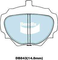 Bendix-AU DB843 -4WD - Комплект спирачно феродо, дискови спирачки vvparts.bg