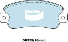 Bendix-AU DB359 GCT - Комплект спирачно феродо, дискови спирачки vvparts.bg