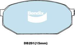 Bendix-AU DB291 GCT - Комплект спирачно феродо, дискови спирачки vvparts.bg