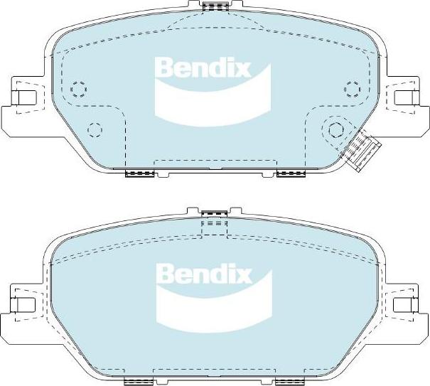 Bendix-AU DB2450 4WD - Комплект спирачно феродо, дискови спирачки vvparts.bg