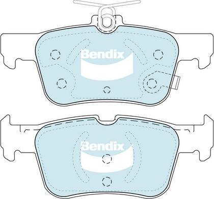 Bendix-AU DB2406 GCT - Комплект спирачно феродо, дискови спирачки vvparts.bg