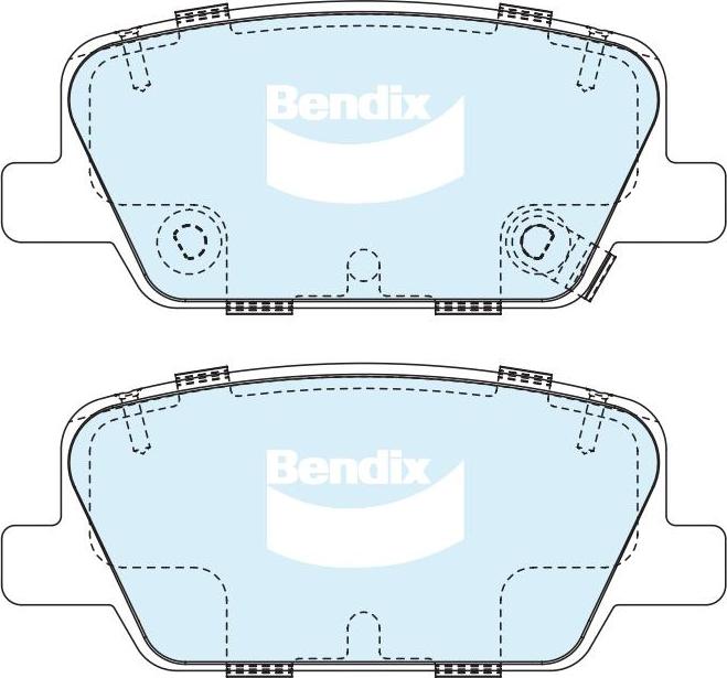 Bendix-AU DB2614 HD - Комплект спирачно феродо, дискови спирачки vvparts.bg