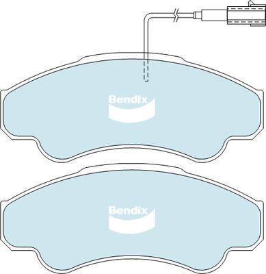 Bendix-AU DB2045 HD - Комплект спирачно феродо, дискови спирачки vvparts.bg