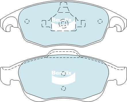 Bendix-AU DB2040 EURO+ - Комплект спирачно феродо, дискови спирачки vvparts.bg