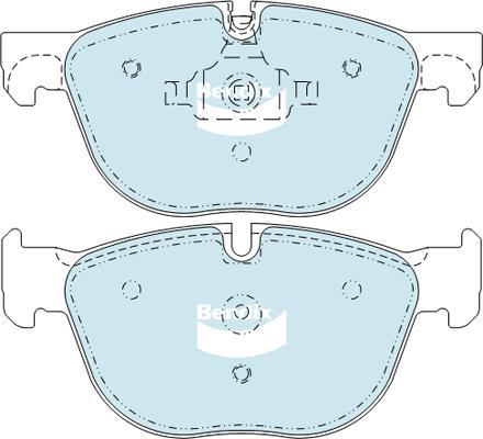 Bendix-AU DB2006 EURO+ - Комплект спирачно феродо, дискови спирачки vvparts.bg