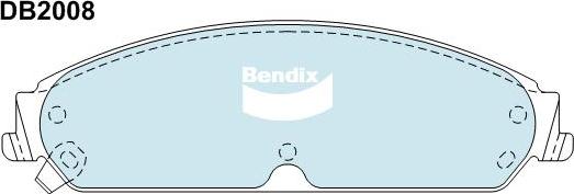 Bendix-AU DB2008 GCT - Комплект спирачно феродо, дискови спирачки vvparts.bg