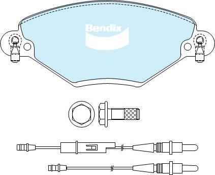 Bendix-AU DB2016 EURO+ - Комплект спирачно феродо, дискови спирачки vvparts.bg