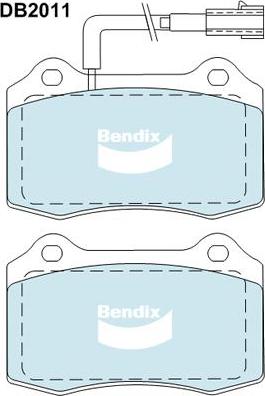 Bendix-AU DB2011 GCT - Комплект спирачно феродо, дискови спирачки vvparts.bg