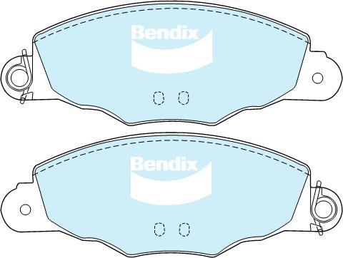 Bendix-AU DB2012 HD - Комплект спирачно феродо, дискови спирачки vvparts.bg