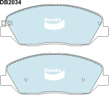 Bendix-AU DB2034 -4WD - Комплект спирачно феродо, дискови спирачки vvparts.bg