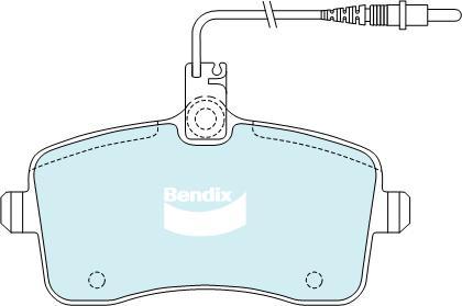 Bendix-AU DB2025 EURO+ - Комплект спирачно феродо, дискови спирачки vvparts.bg