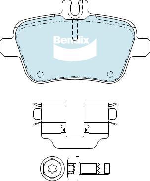 Bendix-AU DB2318 EURO+ - Комплект спирачно феродо, дискови спирачки vvparts.bg