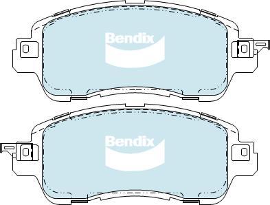 Bendix-AU DB2334-GCT - Комплект спирачно феродо, дискови спирачки vvparts.bg