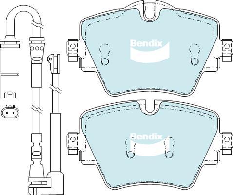 Bendix-AU DB2377 EURO+ - Комплект спирачно феродо, дискови спирачки vvparts.bg