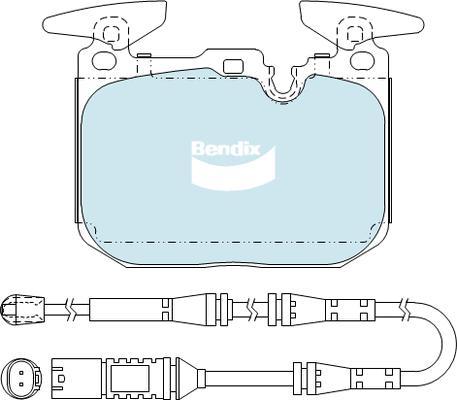 Bendix-AU DB2299 EURO+ - Комплект спирачно феродо, дискови спирачки vvparts.bg