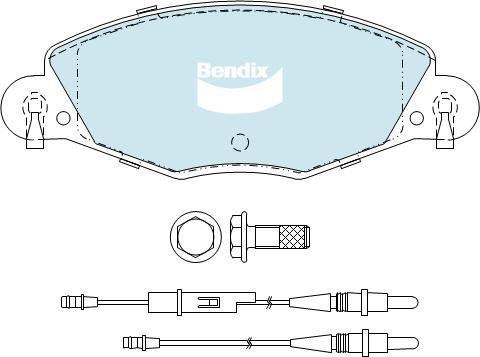 Bendix-AU DB2298 EURO+ - Комплект спирачно феродо, дискови спирачки vvparts.bg