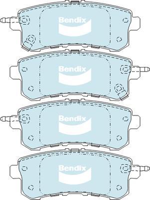 Bendix-AU DB2244 -4WD - Комплект спирачно феродо, дискови спирачки vvparts.bg