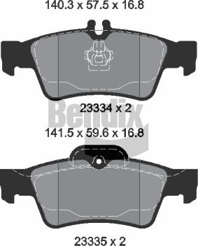 BENDIX Braking BPD1097 - Комплект спирачно феродо, дискови спирачки vvparts.bg