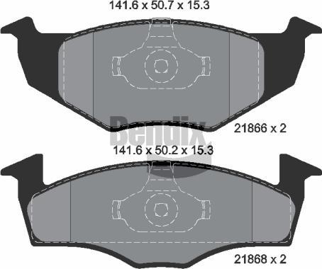 BENDIX Braking BPD1131 - Комплект спирачно феродо, дискови спирачки vvparts.bg