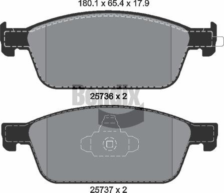 BENDIX Braking BPD1177 - Комплект спирачно феродо, дискови спирачки vvparts.bg