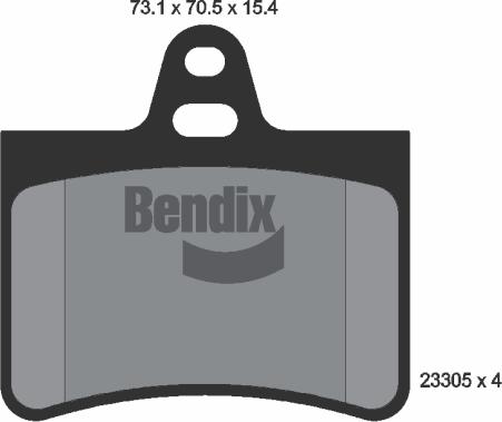 BENDIX Braking BPD1353 - Комплект спирачно феродо, дискови спирачки vvparts.bg