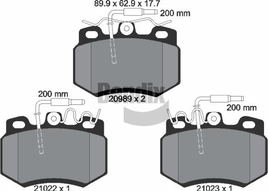 BENDIX Braking BPD1384 - Комплект спирачно феродо, дискови спирачки vvparts.bg