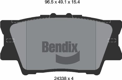 BENDIX Braking BPD1271 - Комплект спирачно феродо, дискови спирачки vvparts.bg