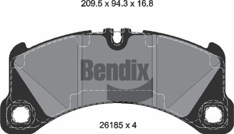 BENDIX Braking BPD2425 - Комплект спирачно феродо, дискови спирачки vvparts.bg